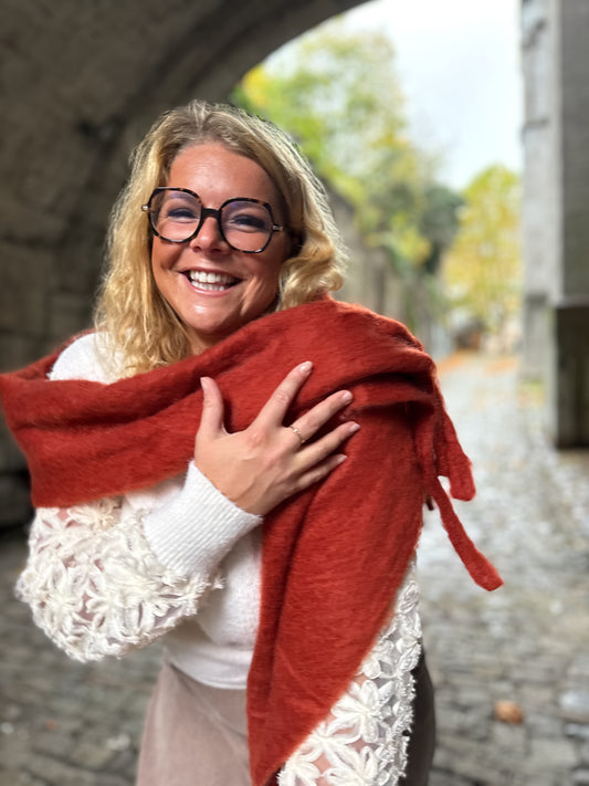 Écharpe Tina brique